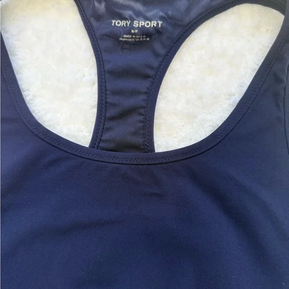 Tory Sport Black Racerback Sports Bra - Picture 2 of 6